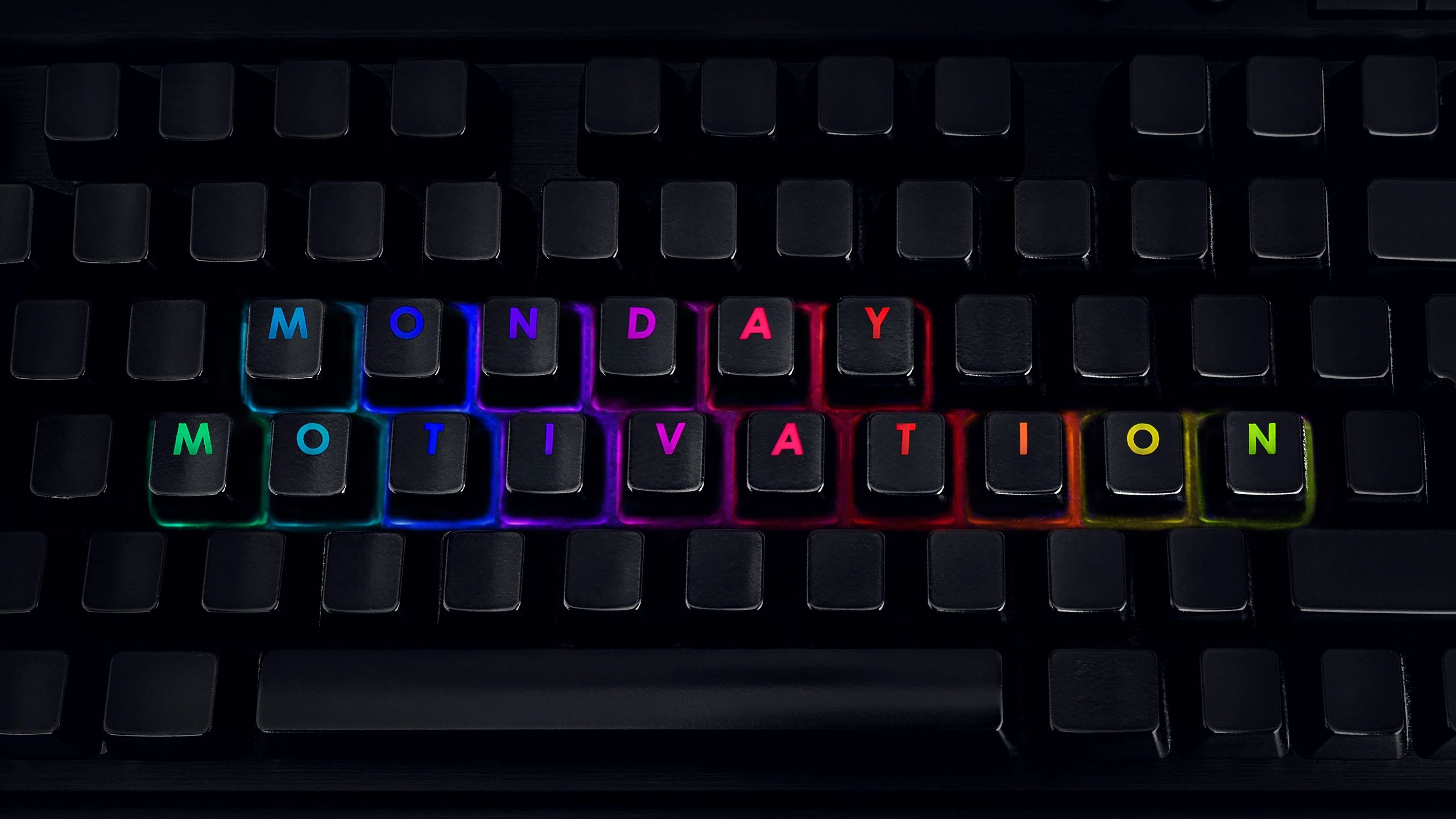 RGB keyboard close-up