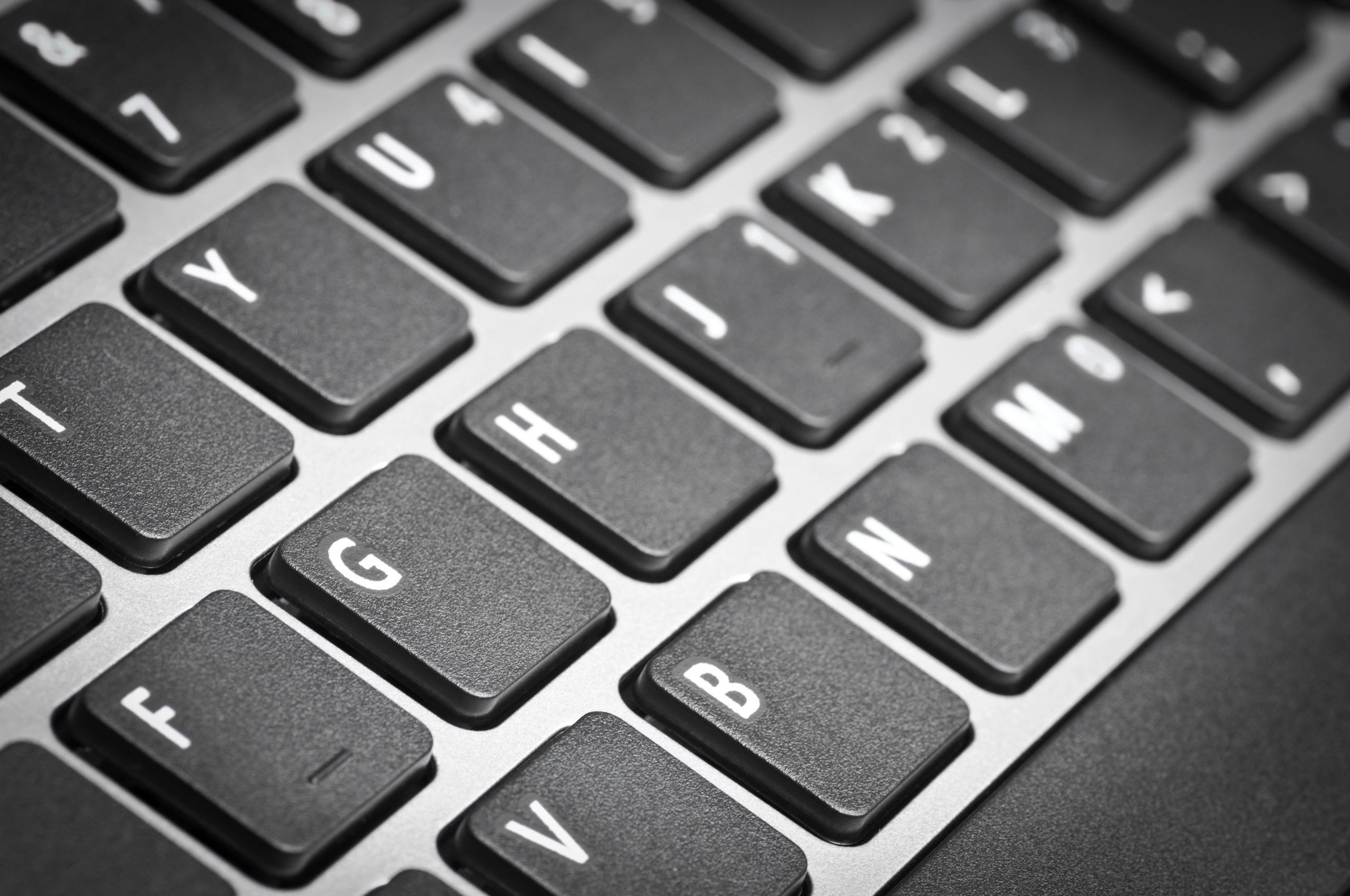 Close-up of a keyboard with backlit keys